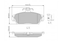 BRK PAD SET FT MG ROVER 90-09
