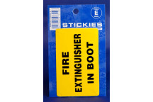 Fire Extinguisher In Boot Sticker
