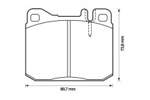 BRK PAD SET FT MERCEDES 71-91
