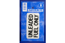 Un-Leaded Fuel Black Sticker