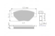 BRK PAD SET FT RENAULT 02-11