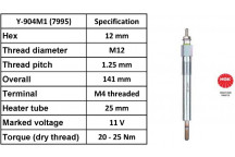 Glow Plug Isuzu Vauxhall 87-12