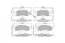BRK PAD SET FT MERCEDES 98-05