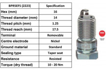 SPARK PLUG BPR5EFS
