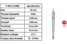 Glow Plug Audi Skoda VW 97-15