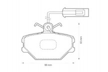 BRK PAD SET FT FIAT YUGO ZASTAVA 80-08