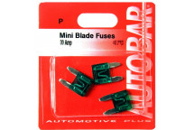 Autobar Mini Blade Fuses 30 Amp Pack of 3