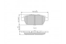 BRK PAD SET R MAZDA 02-08