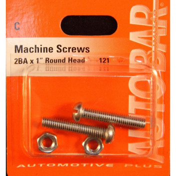 Autobar Machine Screws 2BA x 1 Pack of 2