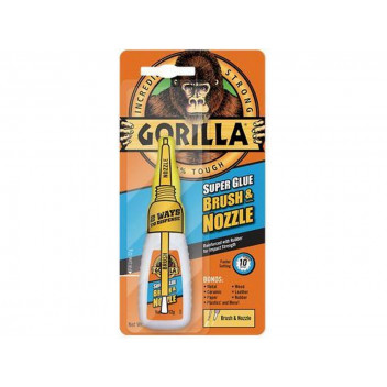 Gorilla 4044501 Super Glue Brush & Nozzle 12g - Dual-Applica