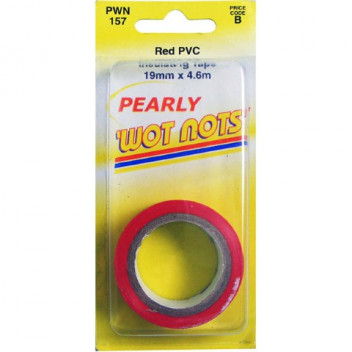 Pearl Automotive PWN157 PVC Insulating Tape - Red 19 mm x 4.
