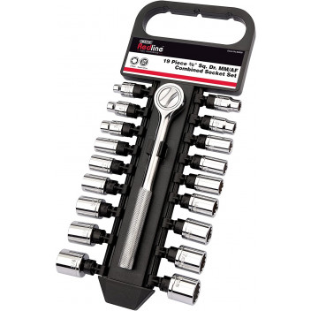 Redline 68928 19 Piece 3/8 Drive Socket Set - Complete Ratch