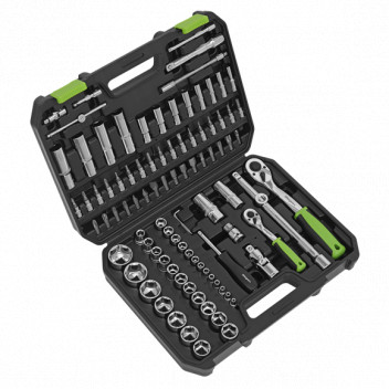 Sealey S01210 94 Piece Socket Set - 1/4 & 1/2 Drive WallDriv