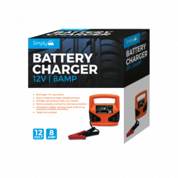 Simply Auto SBC8 8 Amp Battery Charger - High Power 12V Car