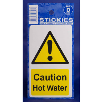 Caution Hot Water Sticker