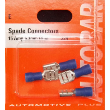 Autobar Female Spades 6.3mm 15 Amp Pack of 4