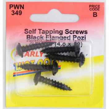 Pearl Automotive PWN349 Self-Tapping Screws - 3/4 x 10 Black