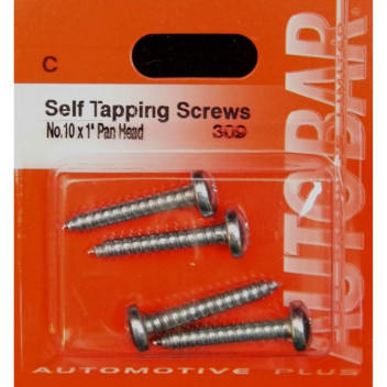 Autobar Self Tappers No.10 Pack of 4