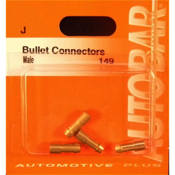 Autobar Brass Male Bullet Connectors Pack of 4