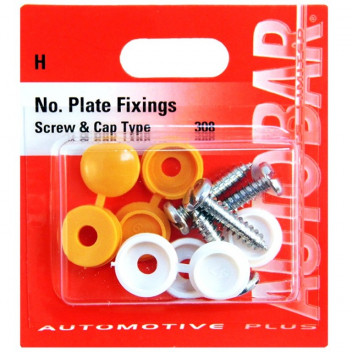 Autobar Number Plate Fixings Screw Type Pack of 2