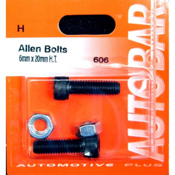 Autobar Allen Bolts 6mm x 20mm Pack of 2