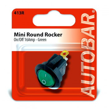Autobar Mini Rocker Switch Green On/Off
