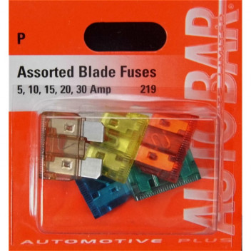Autobar Blade Fuses 5/10/15/20/30 Amp Pack of 5