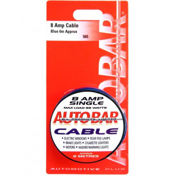 Autobar 8 Amp Cable 6 Metre Blue