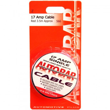 Autobar 17 Amp Cable 3.5 Metre Red