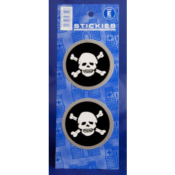 Skull and X Bones Wheel Logo Sticker