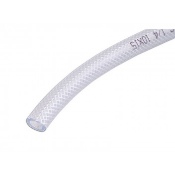 Laser Tools 30884 Clear PVC Braided Tubing 6mm ID 30m