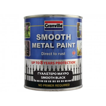 Granville 4141 Metal Paint Smooth Black 750ml - Durable Prot