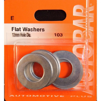 Autobar Flat Washers 12mm Pack of 6