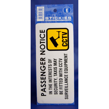 CCTV Passenger Notice Sticker