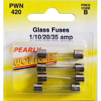 Pearl Automotive PWN420 Glass Fuses - 1 & 10 & 20 & 35 Amp A