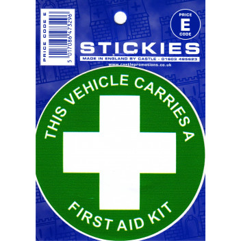 This Vehicle Carries A First Aid Kit Sticker