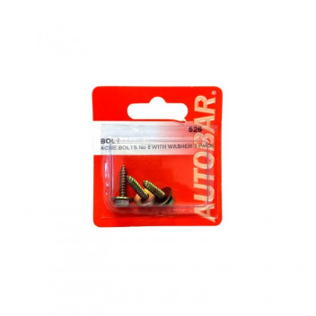 Autobar ACME Bolts No.8 with Washers Pack of 3