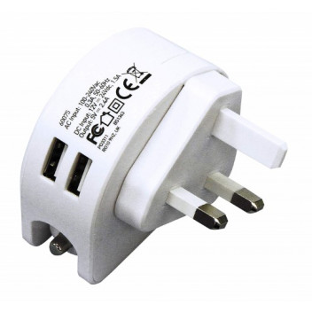 Rolson 60075 2-in-1 Car Charger with UK Plug - Dual Charging