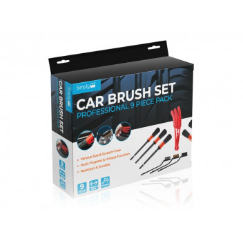 Simply Auto CBS9PC 9 Piece Car Brush Set - Complete Cleaning