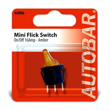 Autobar Mini Flick Switch Amber
