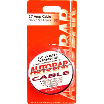 Autobar 17 Amp Cable 3.5 Metre Black