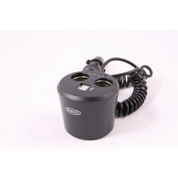 Ring Automotive RMS4 12V 4-Way Socket Adapter - Quad Vehicle