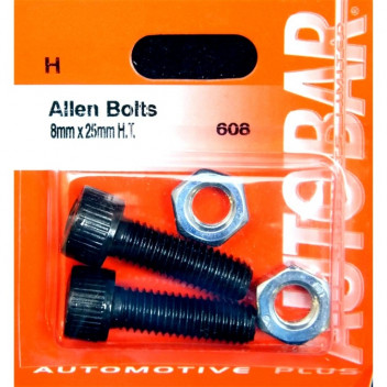 Autobar Allen Bolts 8mm x 25mm Pack of 2
