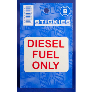 Diesel Fuel Red Sticker