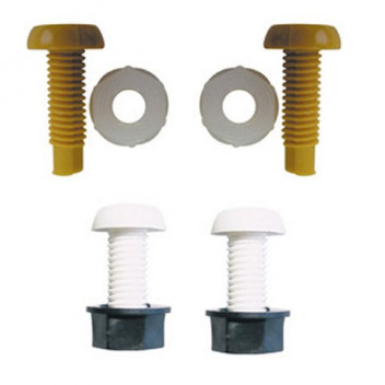 Pearl Automotive PWN547 Number Plate Screws & Nuts - 2 White