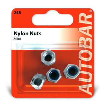 Autobar Nylok Nuts 8mm Pack of 4