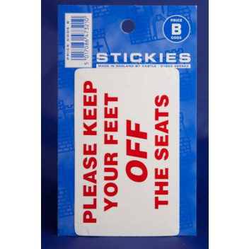 Feet Off Seats Sticker