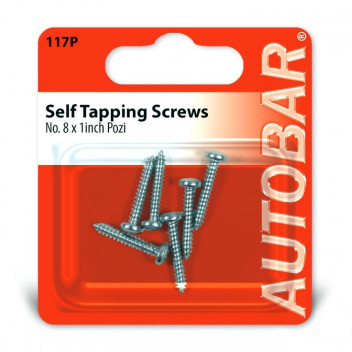 Autobar Self Tappers No.8 x 1 Posi?Drive Pack of 6