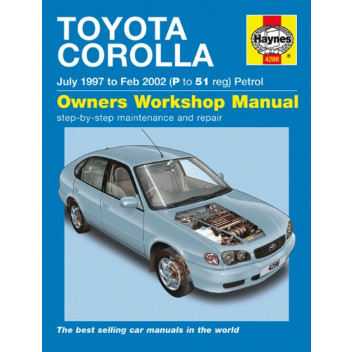 Workshop Service & Repair Manual Toyota Corolla Petrol 97-02
