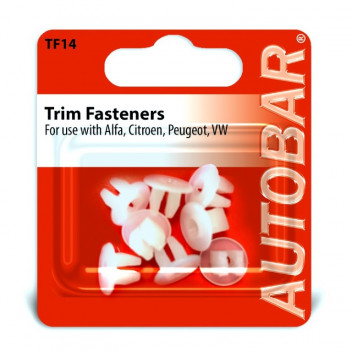 Autobar Trim Fasteners for Alfa/Citro?n/Peugeot Pack of 4